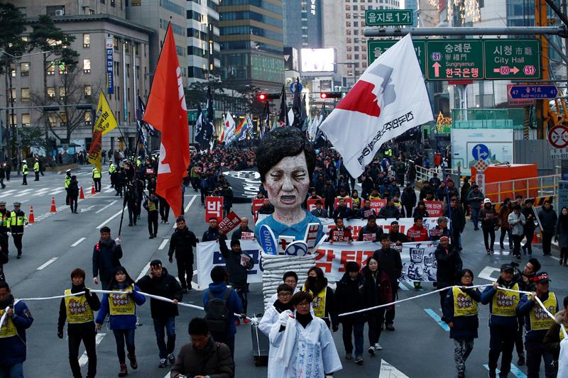 protestas corea del sur