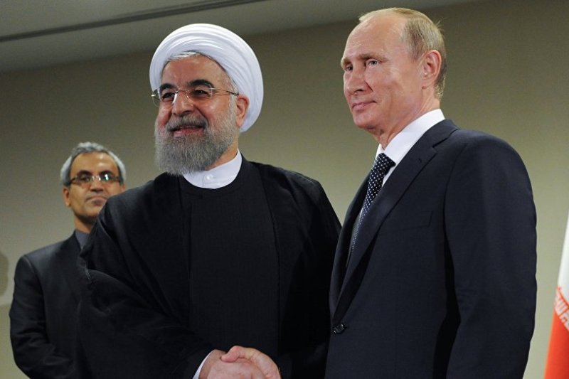 Hasan Rohani y Vladimir Putin