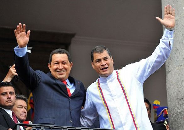 Chávez y Correa-Agencias