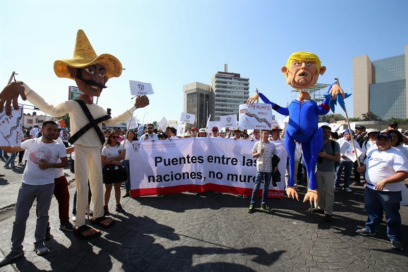 protestas contra Trump en México