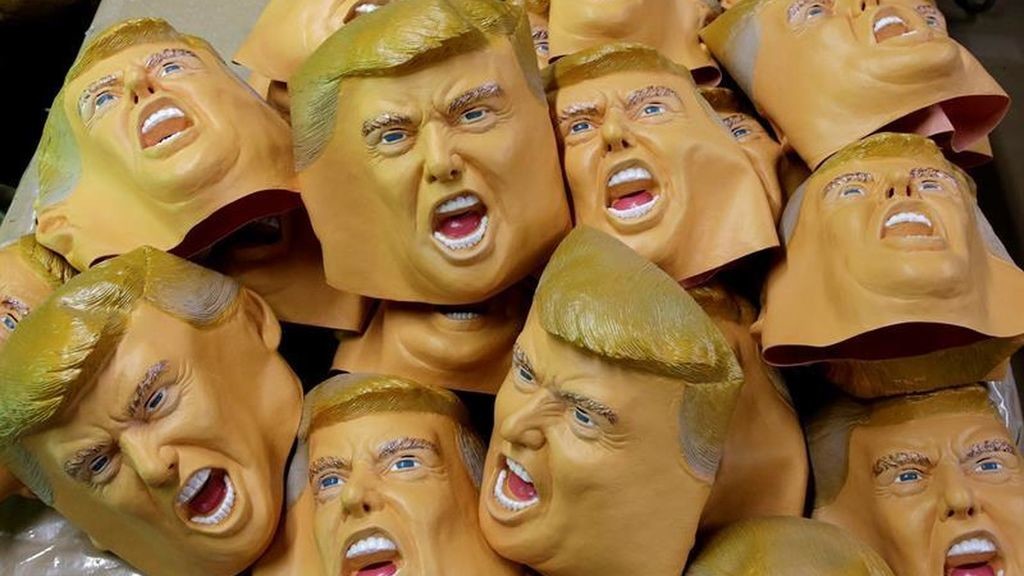 Las máscaras de Trump ya son populares en Brasil : / Foto EFE