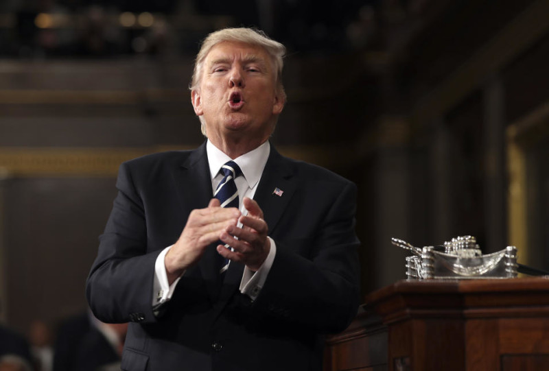 Trump envió un mensaje más optimista al Congreso / Foto: Getty images