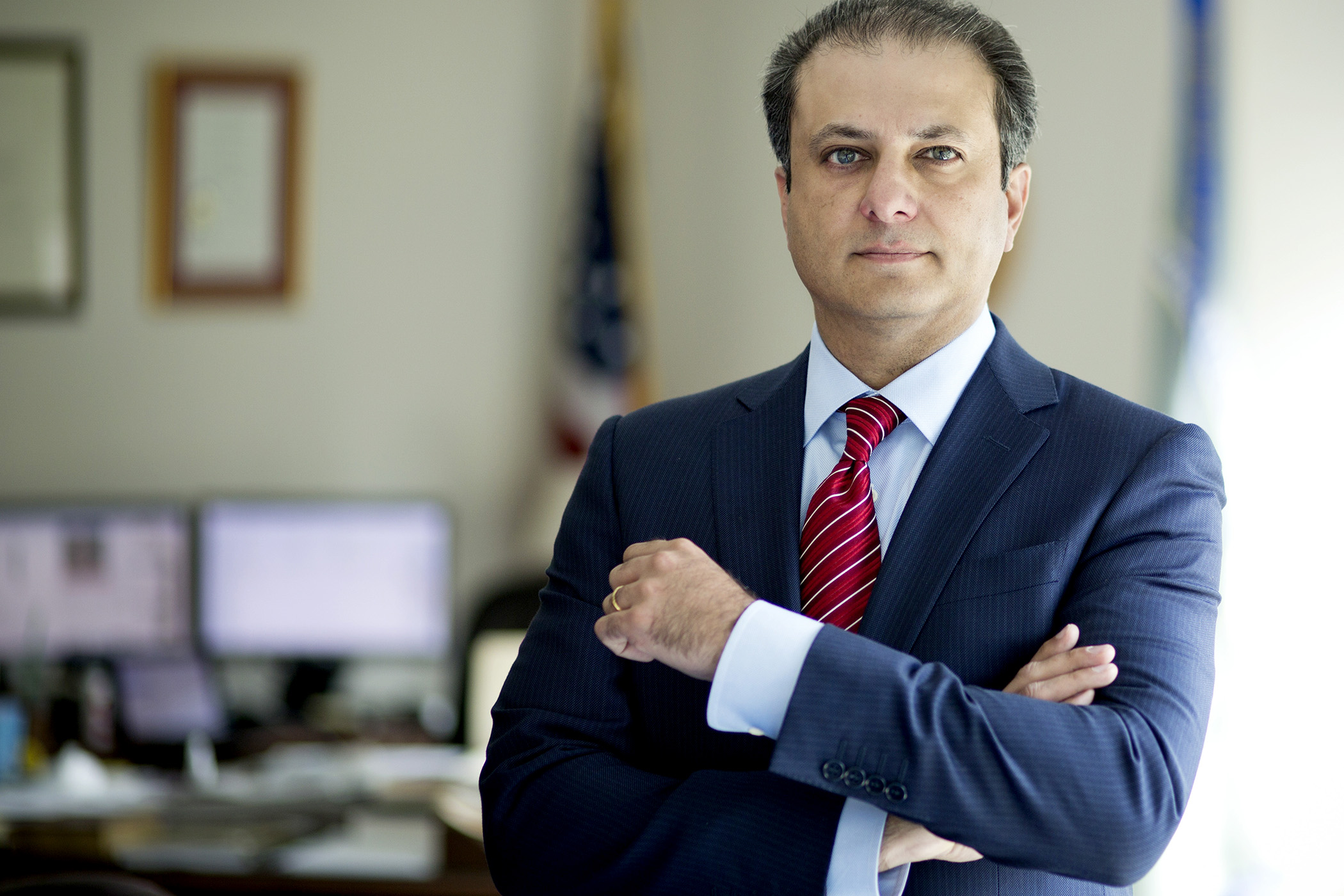 Preet Bharara, five years into his tenure as U.S. attorney for the Southern District of New York, in New York.