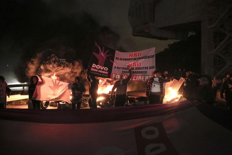 Protestas contra Temer Foto: EFE