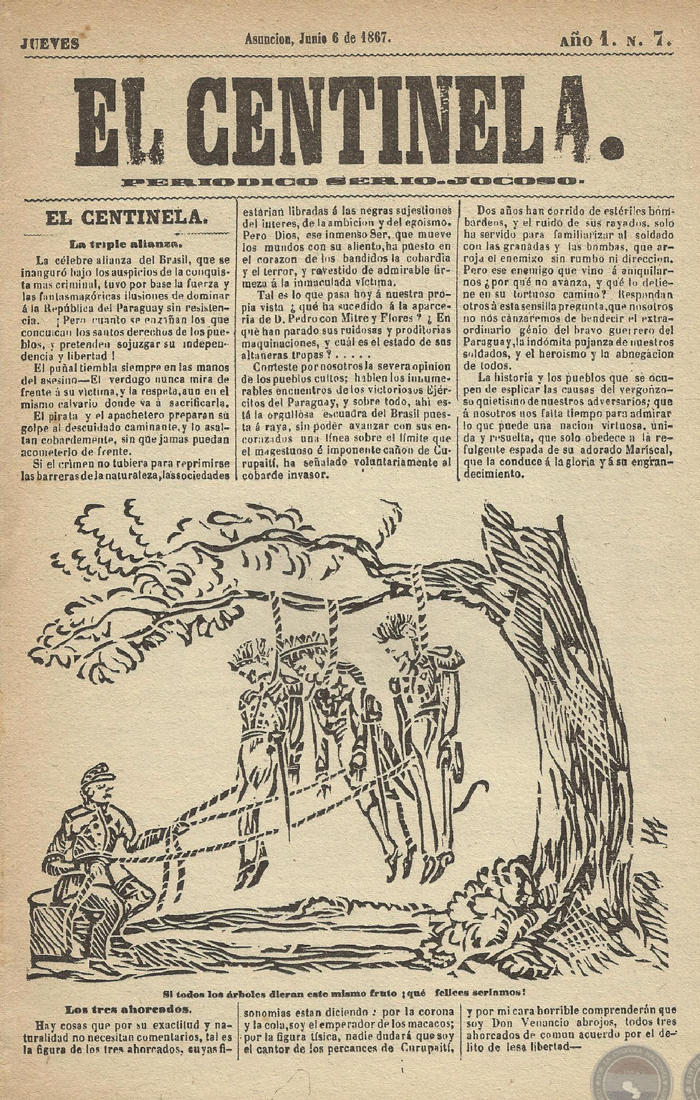 el centinela 7 6 de junio 1867 1 numero 7 hoja 1 portalguarani