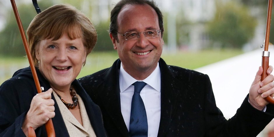 Fracois Hollande y Angela Merkel
