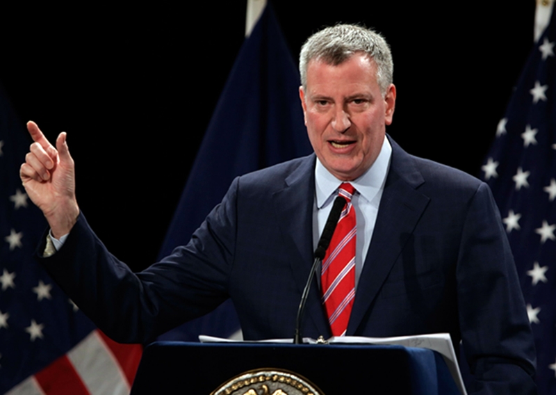 El alcalde de Nueva York, Bill de Blasio