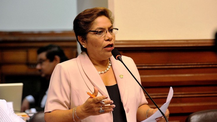 La presidenta del Congreso de Perú, Luz Salgado