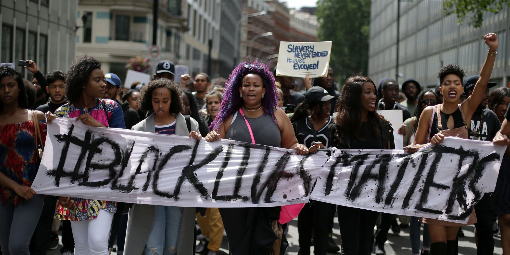 BRITAIN-US-POLICE-SHOOTING-PROTEST